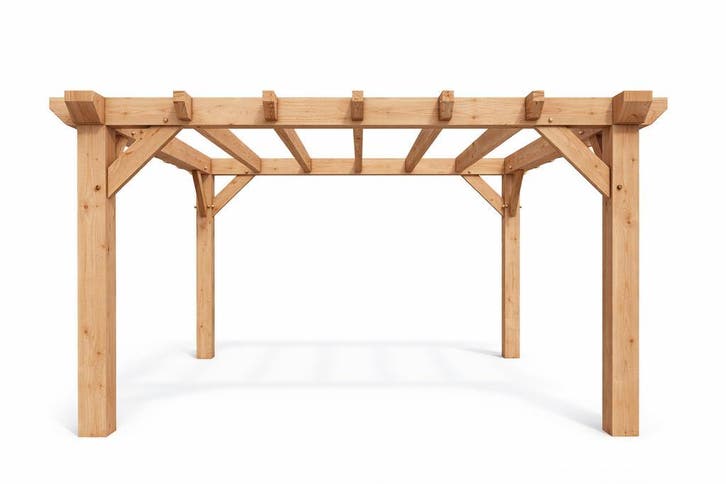 Douglas en eiken overkapping constructie op maat, Tuin en Terras, Overkappingen, Nieuw, Overige typen
