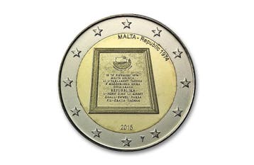 2 euro 1974 Republiek 2015 - Malta, Verzenden