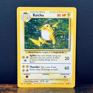 Pokémon Card - Raichu Holo 14 - Pokémon - WOTC, Nieuw