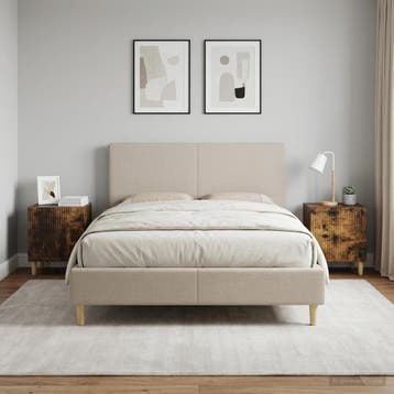 vidaXL Nachtkastje 2 st Gerookt eiken 43 x 34,5 x 50 cm, Minder dan 45 cm, Verzenden, Nieuw, Minder dan 55 cm