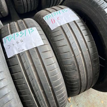 2 x Dunlop SP Sport 195-55-15 Zomerbanden 6mm, Gebruikt, 15 inch, Ophalen of Verzenden, Band(en)