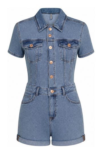 Kids Only Jumpsuit Meisjes in maat 140 Blauw, Verzenden, Zo goed als nieuw, Kids Only, Jongen of Meisje