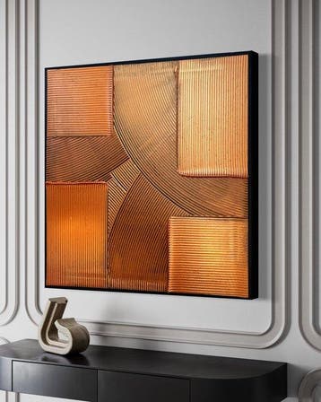Sarah Schwarzl - Frequency BRONZE ON BLACK (Frame included)