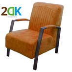 Tweedekans - Fauteuil - Giulietta - velours Adore cognac 28, Ophalen of Verzenden, Nieuw, Stof