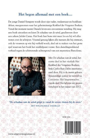 De schaduw van de wind / Het kerkhof der vergeten boeken / 1, Boeken, Verzenden, Gelezen, Carlos Ruiz Zafón