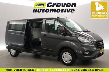Ford Transit Custom 2.0 TDCI L2H1 Limited  DC  6 Zits  Airco, Auto's, Nieuw, Ford, Zilver of Grijs, Te koop