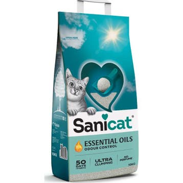 Sanicat Essential Oils Ultra White Kattenbakvulling Fragr..., Verzenden, Nieuw