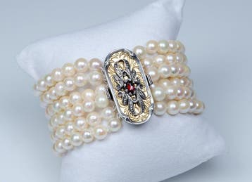 Zonder minimumprijs - Armband - 835 zilver - Ø 6-6,5 mm, Nieuw