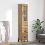 vidaXL Highboard Artisan Eiken 34,5 x 34 x 180 cm Bewerkt, Minder dan 50 cm, Verzenden, Nieuw, Minder dan 100 cm