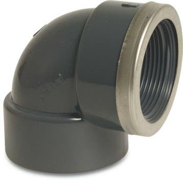 Pvc draadknie 90°, inwendig lijm x binnendraad, 16, Verzenden, Nieuw