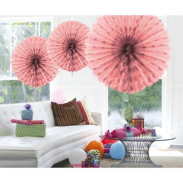 Baby roze Honeycomb Waaier - 45cm, Hobby en Vrije tijd, Ophalen of Verzenden, Nieuw