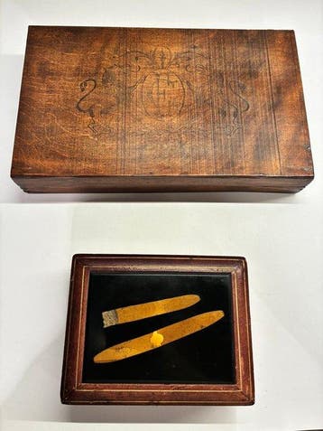 Humidor (2) - Hout, Leder, Marmer - Sigarenkistjes, Nieuw