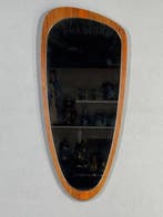 Wandspiegel - Glas, Hout - Mid century halspiegel