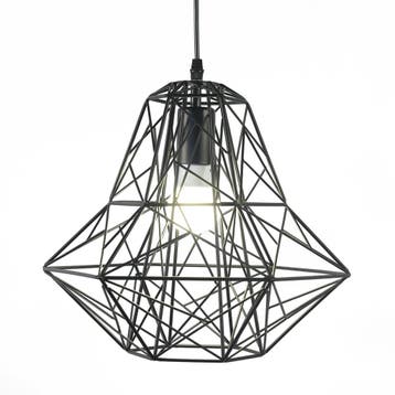 Scandinavische Hanglamp Diamant Zwart – Scaldare Nesso, Ophalen of Verzenden, Nieuw, Overige materialen