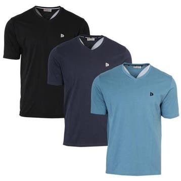 Donnay Donnay Heren - 3-Pack - V-neck T-Shirt Berno - Zwart, Verzenden, Nieuw