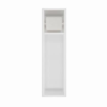 Inbouw toiletrolhouder-closetborstel houder mat wit zonder, Verzenden, Nieuw