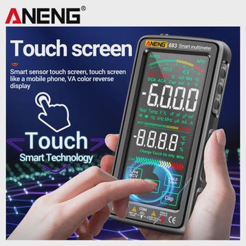 ANENG 683 Slimme Touchscreen Multimeter - Oplaadbaar, 6000 C, Verzenden, Nieuw