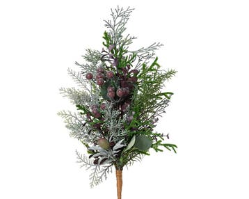 Wintergroen kerstgroen met kunstbesjes 50 cm gemengd groen /, Ophalen of Verzenden, Nieuw