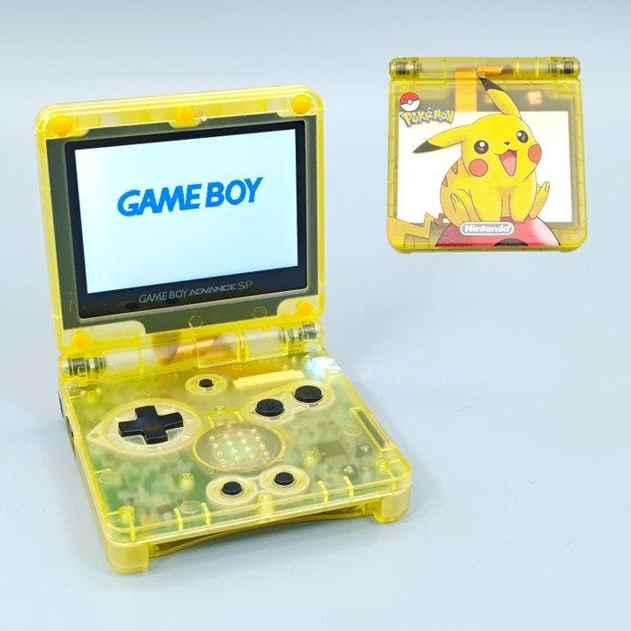 Nintendo - Gameboy Advance SP - Pikachu Custom – IPS V5, Spelcomputers en Games, Spelcomputers | Overige Accessoires