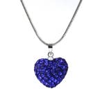 Fako Bijoux - Ketting - Disco Dots - Hart - Donkerblauw, Verzenden, Nieuw