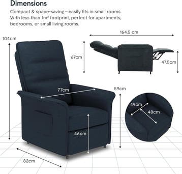 Fauteuil met armleuning - Relaxfauteuil - Relaxstoel - Elekt, Huis en Inrichting, Verzenden, Zo goed als nieuw