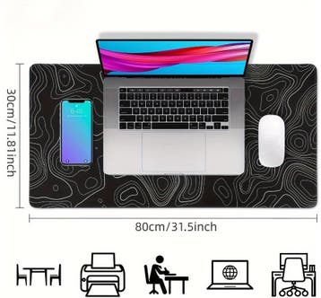 Grote Gaming Muismat – Antislip Bureau Mat en Randen, Verzenden, Nieuw