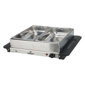 Warmhoudplaat | Excellent | 2 schalen x 2,4 liter, Verzenden, Nieuw in verpakking