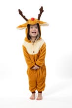 Onesie Rendier Pak 128-134 Rendierenpak Kostuum Bruin Eland, Ophalen of Verzenden, Nieuw, 134 t/m 140