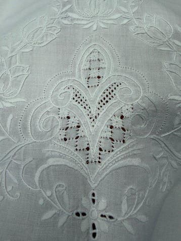Lino naturale - Handdoek (3) - 105 cm - 71 cm - Handborduren