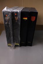 Wereld - 4 lege DAVO LX albumbanden + cassettes, Gestempeld