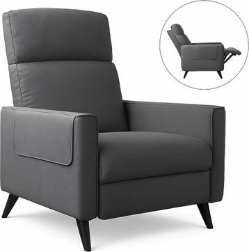 Fauteuil met armleuning - Relaxfauteuil - Relaxstoel - Grijs, Huis en Inrichting, Verzenden, Zo goed als nieuw