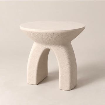 Sora Design Bijzettafel & Nachtkastje | Sand Beige, Minder dan 55 cm, Nieuw, Overige vormen, ART DECO