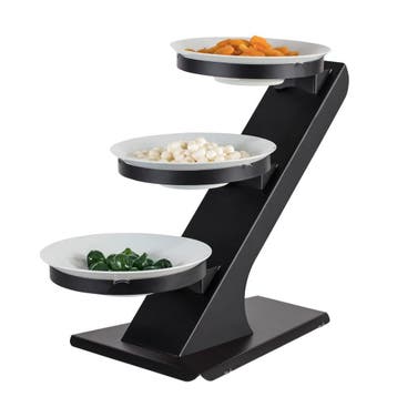 GGM Gastro | Buffetstandaard - zwart gecoat RVS & melamine -, Verzenden, Nieuw, Overige typen
