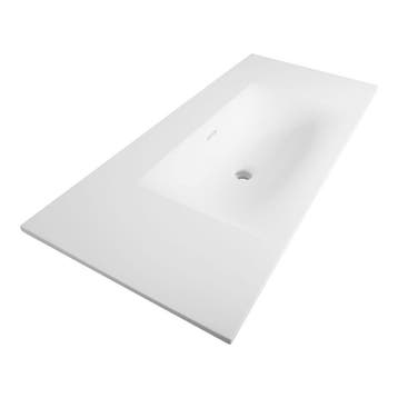 Brauer Glacier Wastafel - 100 cm - met 1 Spoelbak en 0, Ophalen of Verzenden, Nieuw
