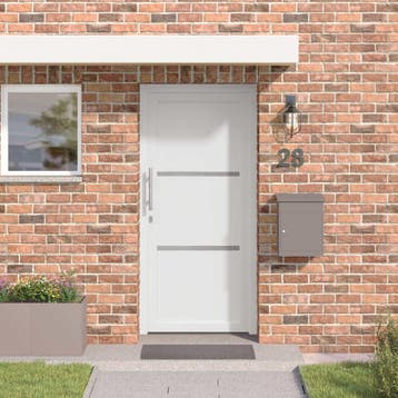 vidaXL Voordeur 88 x 200 cm PVC Wit, Verzenden, Nieuw