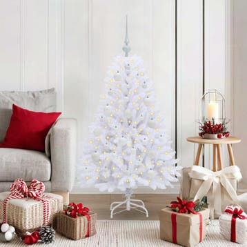 vidaXL Kunstmatige Inklapbare Kerstboom Wit 120 cm PVC en, Verzenden, Nieuw