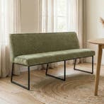 *WOONWINKEL* Eetkamerbank Groen 150cm, Huis en Inrichting, Verzenden, Nieuw, Stof
