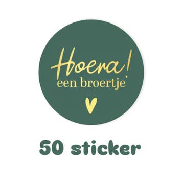 50x sticker - HOERA een Broertje - geboorte - baby - Grot..., Ophalen of Verzenden, Nieuw, Meerdere stickers