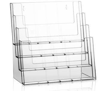 Folderhouder 4 X A4 Liggend transparant | Displaywinkel.nl, Verzenden, Nieuw in verpakking, Etalage