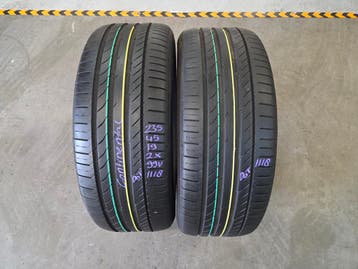 235/45/19 99V CONTINENTAL ZOMERBANDEN 6,5MM PROFIEL 2X, Auto-onderdelen, Banden en Velgen, Gebruikt, 235 mm, Band(en), Personenwagen