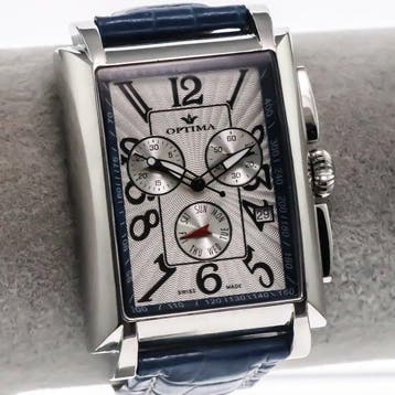 OPTIMA - Swiss Chronograph - OSC123-SL-1 - Blue Strap -, Sieraden, Tassen en Uiterlijk, Horloges | Heren, Nieuw