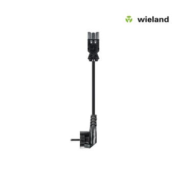 Wieland GST18I3 Netsnoer 1,5 MM² 2 meter zwart, Nieuw