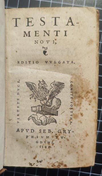 TESTAMENTI Novi. Editio vulgata - 1549