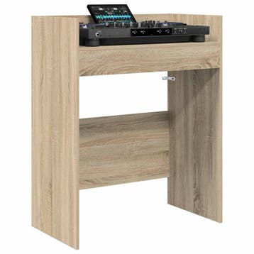vidaXL DJ Tafel Sonoma Eiken 82 x 45 x 102 cm Bewerkt hout, Muziek en Instrumenten, Verzenden, Nieuw