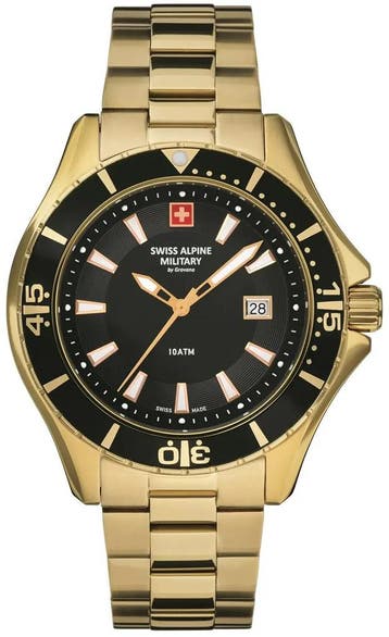 Swiss Alpine Military 7040.1117 horloge 45 mm, Overige merken, Staal, Verzenden, Polshorloge