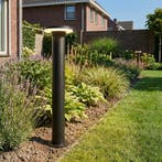Ronde LED Tuinpaal - Staande buitenlamp 60cm | Zwart, Tuin en Terras, Staande lamp, Nieuw, Ophalen of Verzenden, Netvoeding