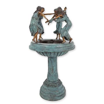 A BRONZE FOUNTAIN WITH 4 WOMEN (Beeldjes - Decoratie), Verzenden, Nieuw