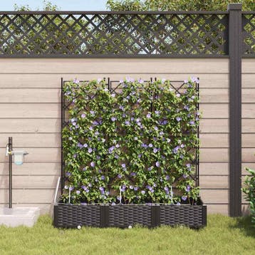 vidaXL Tuin Bloempot 3 st Zwart 120 x 40 x 126 cm PP, Verzenden, Nieuw, Minder dan 60 cm, 60 cm of meer