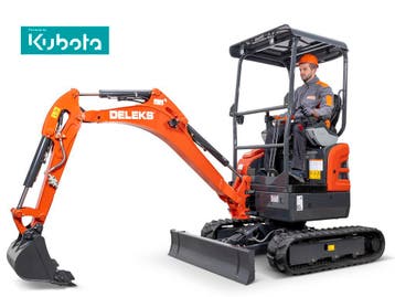 DELEKS® Minigraver 1.8t | Kubota D902 | Profi-Graafmachine, Verzenden, Graafmachine