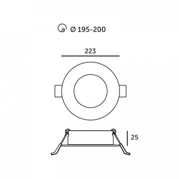 Kobi SIGARO LED Downlight 18W 1800lm 3CCT Wit Zaagmaat 19..., Ophalen of Verzenden, Nieuw